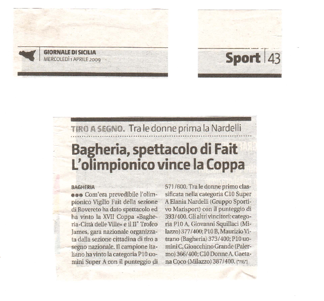 Ritaglio stampa: Articolo gds del 01 aprile 2009